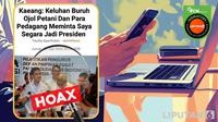 Cek fakta artikel Kaesang dapat dukungan dari ojol hingga petani untuk segera jadi presiden