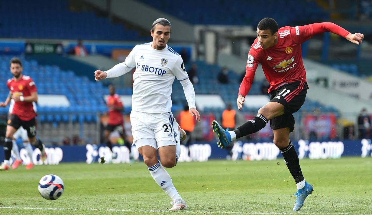 Manchester United mendominasi pertandingan dengan melepaskan 16 tembakan namun hanya empat yang mengenai sasaran. (Foto: AFP/Pool/Peter Powell)