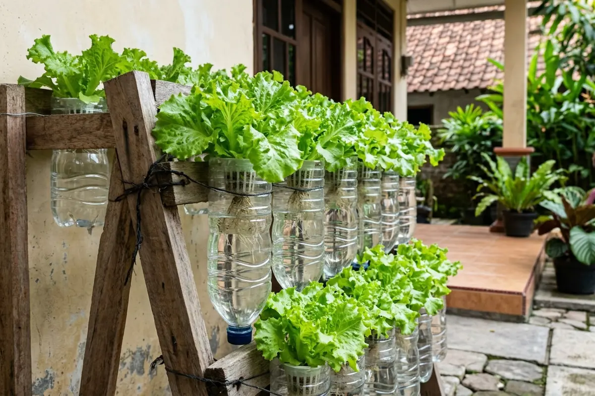Cara Memanfaatkan Botol Plastik Bekas untuk Menanam Selada Hidroponik