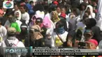 Federasi Serikat Pekerja Metal Indonesia menggelar aksi kepedulian terhadap pengungsi Rohingya di Lapangan Bola Bungursari Purwakarta. 