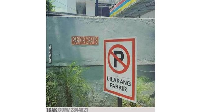 6 Tulisan Dilarang Parkir Ini Nyelenehnya Bikin Tepuk Jidat