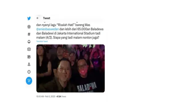 konser Dewa 19 pada Sabtu malam 4 Februari 2023 di Jakarta Internasional Stadium (JIS). (Twitter @fadlizon)