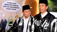 Jokowi dan Prabowo kompak pakai jaket couple dari brand lokal asal Bandung,&nbsp;Dressedlikeparents, yang mana produknya pernah dikenakan Billie Eilish. (dok. Instagram @prabowo/https://www.instagram.com/p/CzYULeQyCSO/)