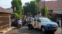 Suasana di Kompleks Polri Duren Tiga, Jakarta Selatan jelang rekonstruksi pembunuhan Brigadir J, Selasa (30/8/2022).(Liputan6.com/ Nanda Perdana Putra)