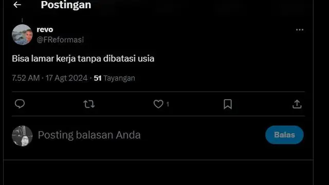 Arti Kemerdekaan Adalah Bisa Lamar Kerja tanpa Dibatasi Usia