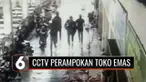 Aksi perampokan dua toko emas di Medan terekam CCTV. Warga yang mencoba menghadang perampok yang kabur ditembak hingga luka di bawah telinga, dan harus menjalani perawatan di rumah sakit.