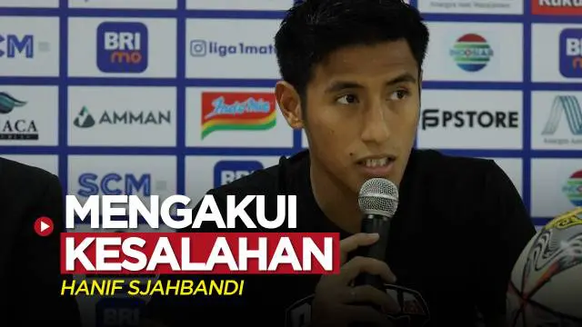 Berita video gelandang Persija Jakarta, Hanif Sjahbandi, mengakui kesalahan yang dilakukannya dalam laga kontra Barito Putera dalam lanjutan BRI Liga 1 2022/2023, Rabu (22/2/2023).