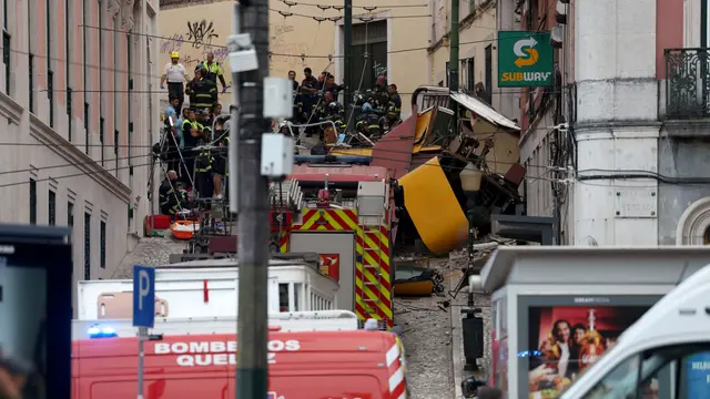 Tragedi Tergelincirnya Kereta Kabel Ikonis di Lisboa Portugal, 15 Penumpang Tewas di Tempat