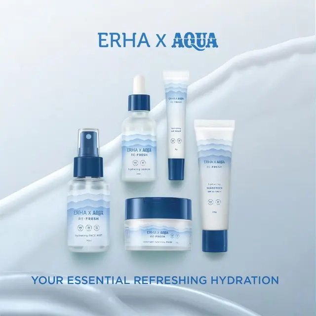 Bikin Kulit Tetap Terhidrasi, Begini Keunggulan Skincare Terbaru ERHA x AQUA