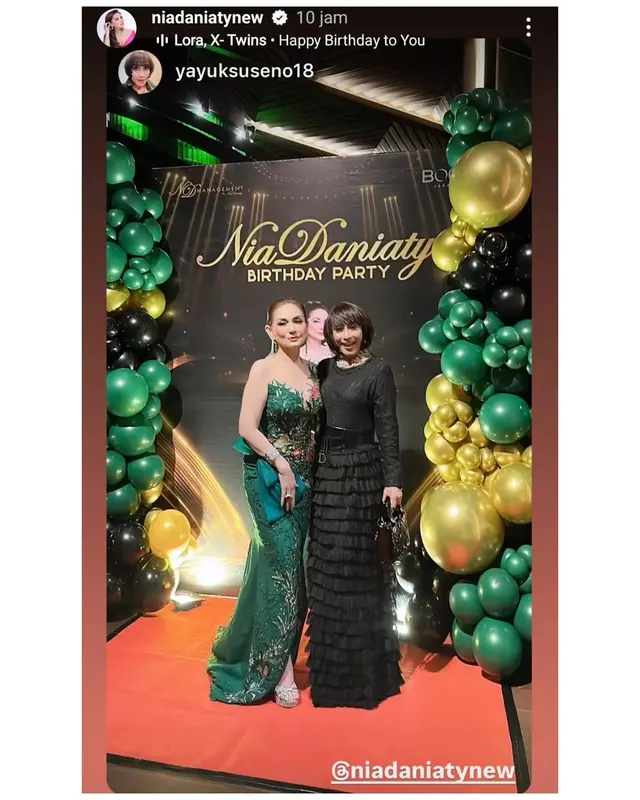 Dirayakan bak sweet seventeen, begini gaya 8 seleb di ulang tahun ke-61 Nia Daniaty