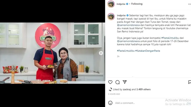 Suami Nikita Willy, Indra Priawan (Foto: Instagram/@indpriw)