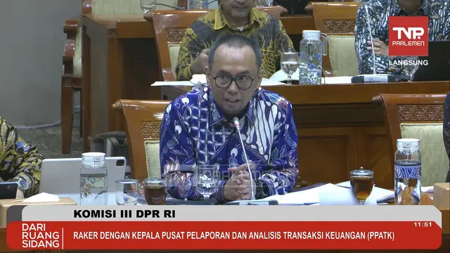 Kepala PPATK, Ivan Yustiavandana saat Rapat Kerja dengan Komisi III DPR, di Jakarta, Selasa (3/2/2026). (Foto: Liputan6.com/Arief RH)