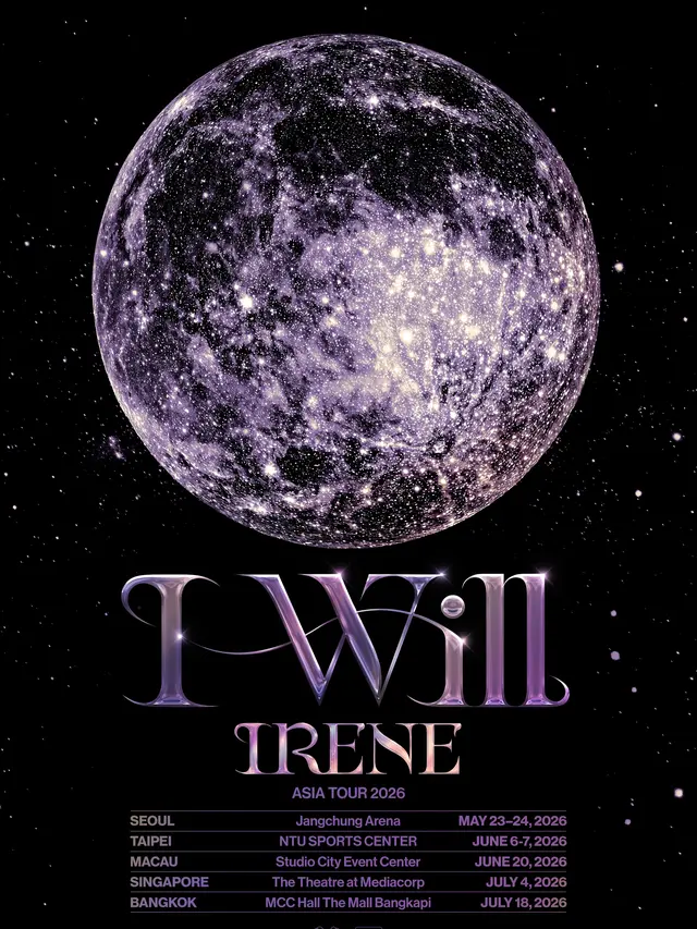 Red Velvet rilis poster TOUR ASIA IRENE 2026 melalui Instagram officialnya. (Instagram/@redvelvet.smtown)