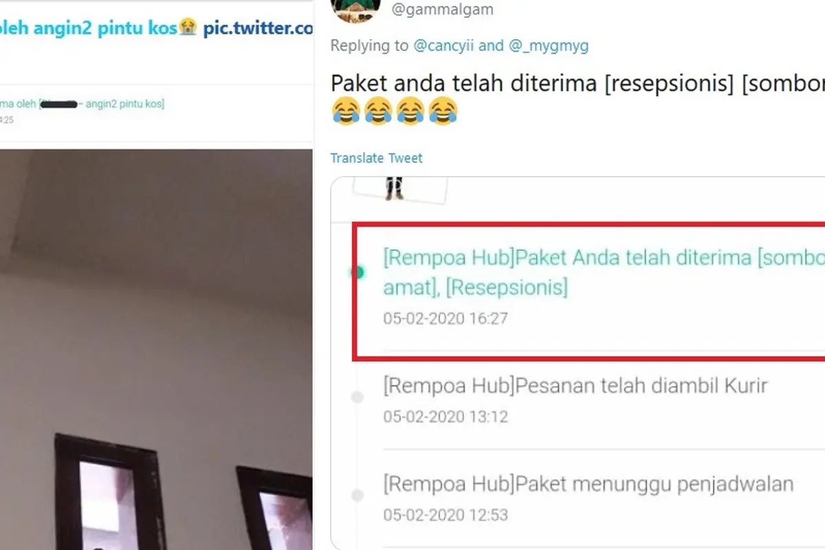 keterangan penerima paket kelewat absurd