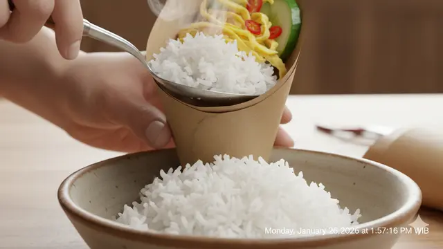 Cara Melipat Kertas Nasi. AI