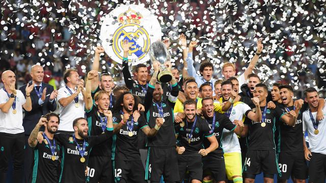 FOTO: Perayaan Real Madrid saat Meraih Piala Super Eropa 2017