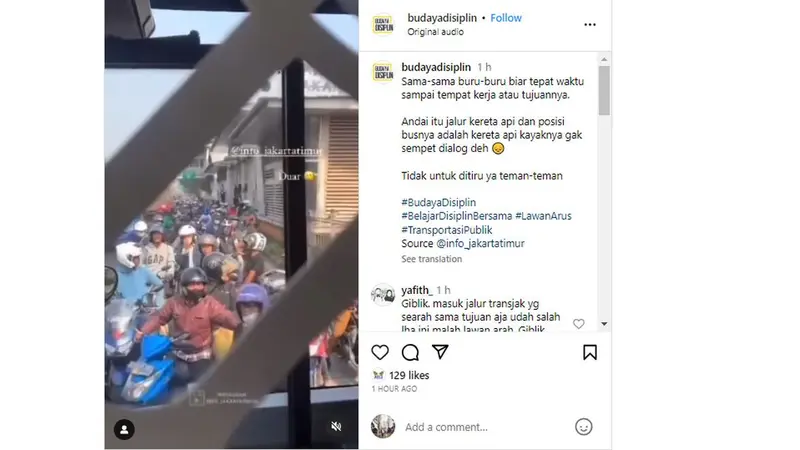 Tak Habis Pikir, Pemotor Nakal Kompak Melawan Arah di Jalur Transjakarta