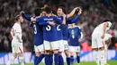 Timnas Inggris kalah tipis 0-1 dari Timnas Jepang di laga uji coba internasional di Stadion Wembley, Rabu (01/04/2026) dini hari WIB. (AP Photo/Kirsty Wigglesworth)