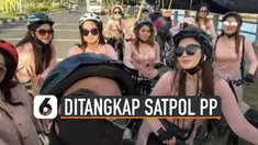 Beredar foto dan video rombongan pesepeda perempuan berbaju ketat di Banda Aceh ditangkap Satpol PP.