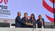 Kongres PSSI 2026 yang berlangsung di Hotel Fairmont, Jakarta Pusat, Senin (3/8/2026), menghasilkan sejumlah keputusan penting yang akan menjadi arah pengembangan sepak bola Indonesia dalam beberapa tahun ke depan. (Bola.com/Muhammad Adi Yaksa)