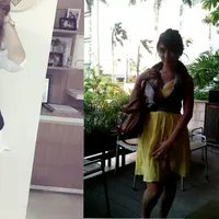 Nikita Mirzani dan Revi Mariska, menjadi sorotan masyarakat lantaran ulah yang dibuatnya. Terlihat memiliki kegemaran yang sama, yaitu menggungah foto sambil menunjukan lekuk tubuhnya yang seksi. (doc.instagram/doc.twitter)