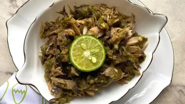 Resep sambal hijau pindang tongkol. (dok. Cookpad @Rindu_Dapur)