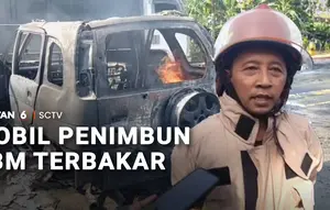 Mobil Penimbun BBM Terbakar