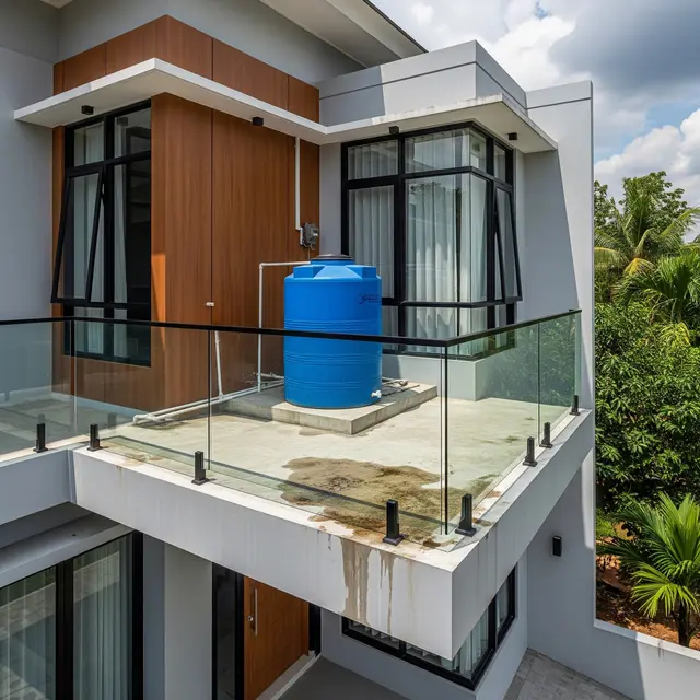 Desain Tempat Toren Air untuk Rumah 2 Lantai