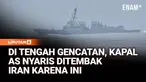 Rekaman yang disiarkan media negara Iran menunjukkan momen kapal perang Amerika Serikat diperingatkan oleh Pengawal Revolusi Iran di Selat Hormuz. Ketegangan meningkat setelah AS berencana memblokade pelabuhan Iran, sementara Teheran membalas dengan ...