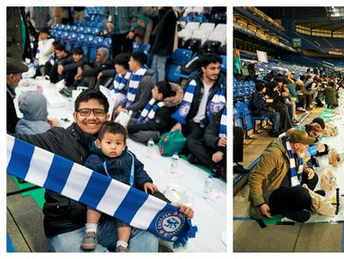 Sebuah terobosan positif dilakukan klub raksasa Liga Inggris, Chelsea menyambut bulan suci Ramadan 1444 Hijriah. Pada Minggu, 26 Maret 2023 bertempat di Stadion Stamford Bridge pihak klub mengadakan acara buka puasa bersama yang diikuti puluhan peserta yang sebagian besar merupakan komunitas Muslim di London. Azan Magrib pun berkumandang di markas The Blues sebagai momen yang ditunggu dalam acara buka puasa bersama tersebut. (twitter/@CFCFoundation)