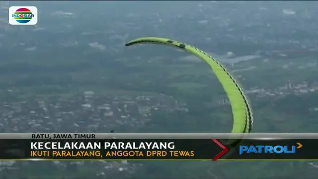 Diduga korban tidak mampu mengendalikan parasut saat turbulensi hingga terjatuh.