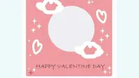 Twibbon Valentine Day atau Hari Valentine yang bisa kamu buat jelang 14 Februari. (www.twibbonize.com)