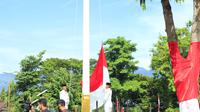 Upacara Peringatan Kemerdekaan RI yang dilaksanakan Pemkot Palu di Kompleks Kantor Wali Kota Palu, Rabu (17/8/2022). (Foto: Heri Susanto/ Liputan6.com).