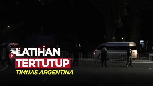 VIDEO: Pengawalan Ketat Kedatangan Timnas Argentina Saat Jalani Latihan Tertutup di SUGBK