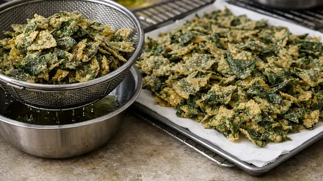 Cara Membuat Keripik Daun Singkong Renyah dan Tahan Lama (Foto: ChatGPT)