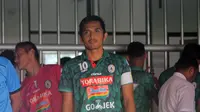 Striker I Made Wirahadi menjadi satu di antara pemain senior yang memperkuat PSS Sleman di Liga 2 2018. (Bola.com/Ronald Seger Prabowo)