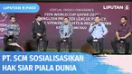 Surya Citra Media Group atau SCM selaku pemegang hak siar eksklusif putaran final Piala Dunia Sepakbola Qatar 2022 dan Liga Inggris, menggelar sosialisasi terkait hak siar kedua program tersebut. Acara sosialisasi dihelat bersama Ditjen Kekayaan Inte...