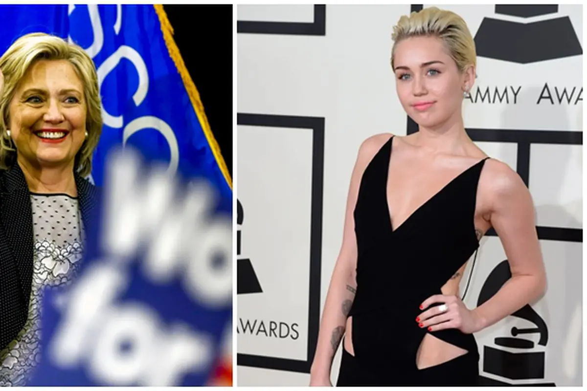 [Bintang] Miley Cyrus dan Hillary Clinton