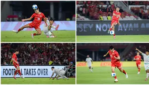 Timnas Indonesia mengalahkan Oman 3-0 dalam duel di Stadion Utama Gelora Bung Karno, Jakarta, Jumat (5/6/2026). (Bola.com/Bagaskara Lauardi)