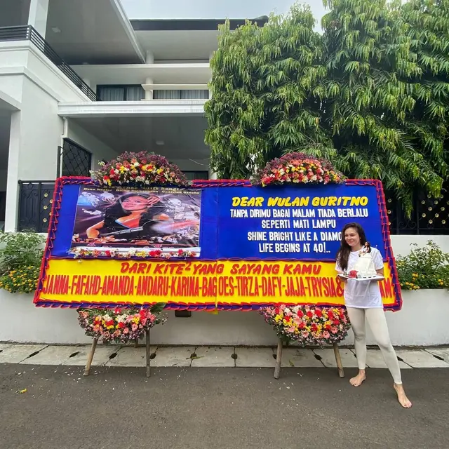 6 Momen Ulang Tahun Wulan Guritno, Banjir Doa hingga Karangan Bunga