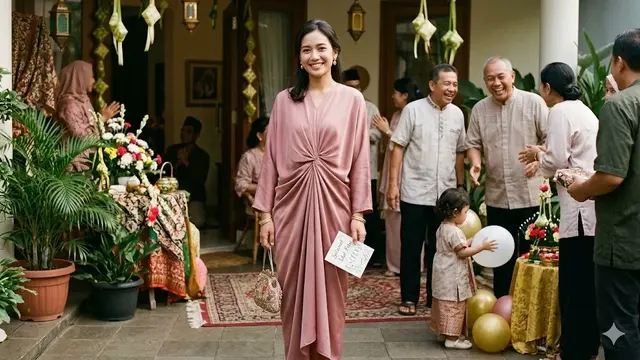 Gamis Lebaran Simpel tapi Terlihat Mahal