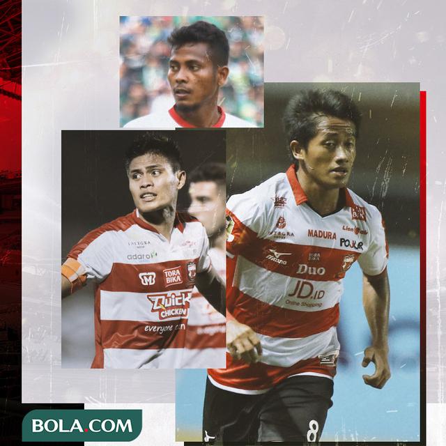 Trio Madura United, Zulfiandi, Bayu Gatra dan Fachrudin Aryanto