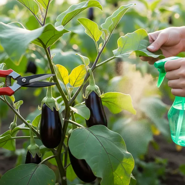 Cara Menanam Terong di Pot Vertikal agar Cepat Panen Meski Lahan Terbatas (Image by Gemini AI)
