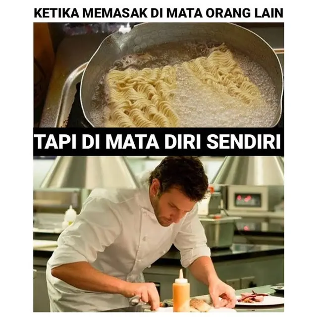 7 Meme Ekspektasi Realita Masak Seperti Koki Handal Ini Bikin Geleng Kepala