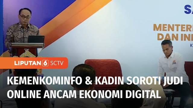 Ketua Umum Kamar Dagang dan Industri, KADIN Indonesia, Anindya Bakrie menggelar diskusi dengan Menteri Komunikasi dan Informatika, Budi Arie Setiadi di Jakarta. Dalam pertemuan ini, Kemenkominfo dan KADIN Indonesia menyoroti maraknya kasus judi onlin...