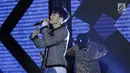 Penampilan Super Junior Eunhyuk (E) dalam Konser di Korea Brand Entertainment & Expo (KBEE) 2017 di kawasan Gandaria, Jakarta, Senin (4/9). Boyband Super Junior D & E membawakan 4 lagu dalam membuka KBEE 2017. Liputan6.com/Herman Zakharia)