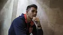 Kiper Borneo FC, Nadeo Argawinata, berpose saat berada di Hotel Sultan, Jakarta, Rabu (18/4/2018). Pemuda 21 tahun ini merupakan penjaga gawang kedua dari Borneo FC. (Bola.com/Vitalis Yogi Trisna)