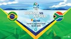 Sepak bola Olimpiade Brasil vs Afsel