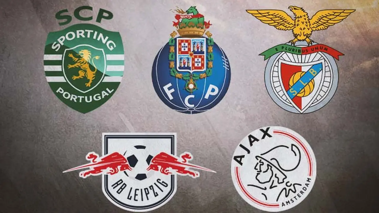 Ilustrasi - Logo Sporting, Porto, RB Salzburg, Ajax, Benfica