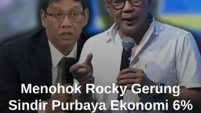 Sindiran Rocky Gerung soal Ekonomi RI Tumbuh 6%: Pak Purbaya Cuma Kasir, Mana Bisa..